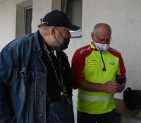 Přišel se na nás podívat i jeden pracovník záchranky - tiskový mluvčí Ivo Ivoš.