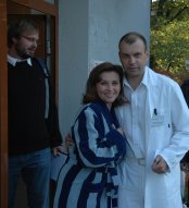 Petr Rychlý, Dana Morávková a jeden z režisérů filmařského skvostu Ordinace při otvírání v Kolíně.